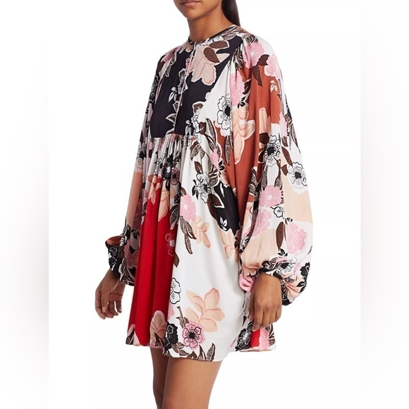 BYTIMO floral puff sleeve mini dress XS - Picture 4 of 13